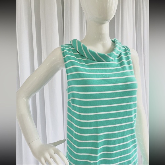 Talbots Stripped dress , causal with minor bleach stains - Picture 2 of 10